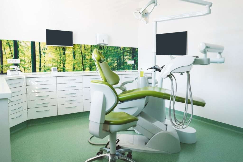A modern dental surgery room at Serpentine Green Dental in Peterborough